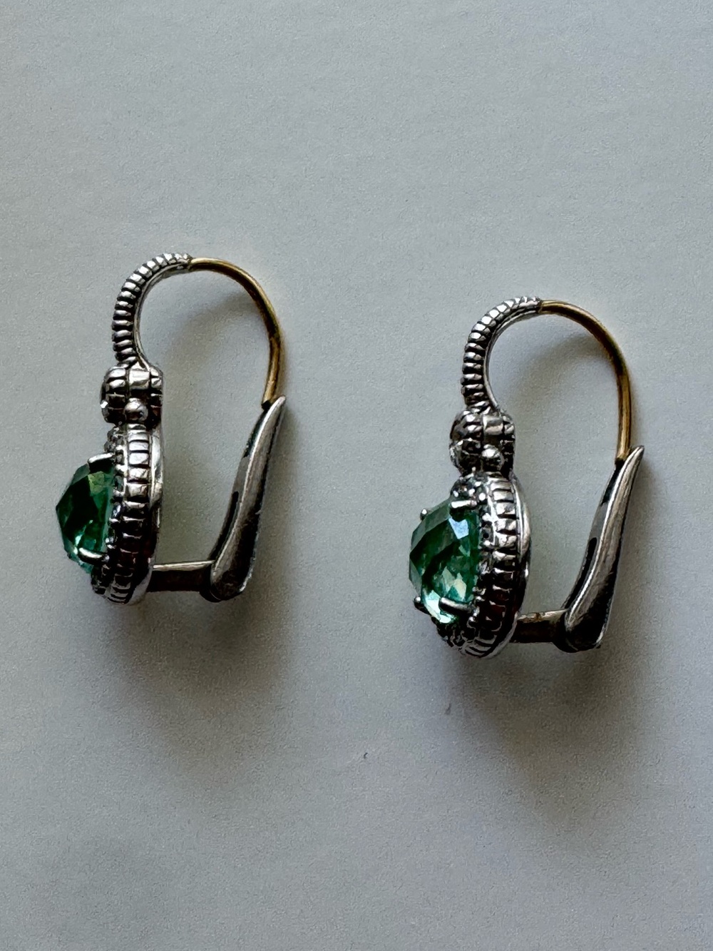 Judith Ripka Sterling Silver 18K Halo Drop Earrings - Picture 10 of 11